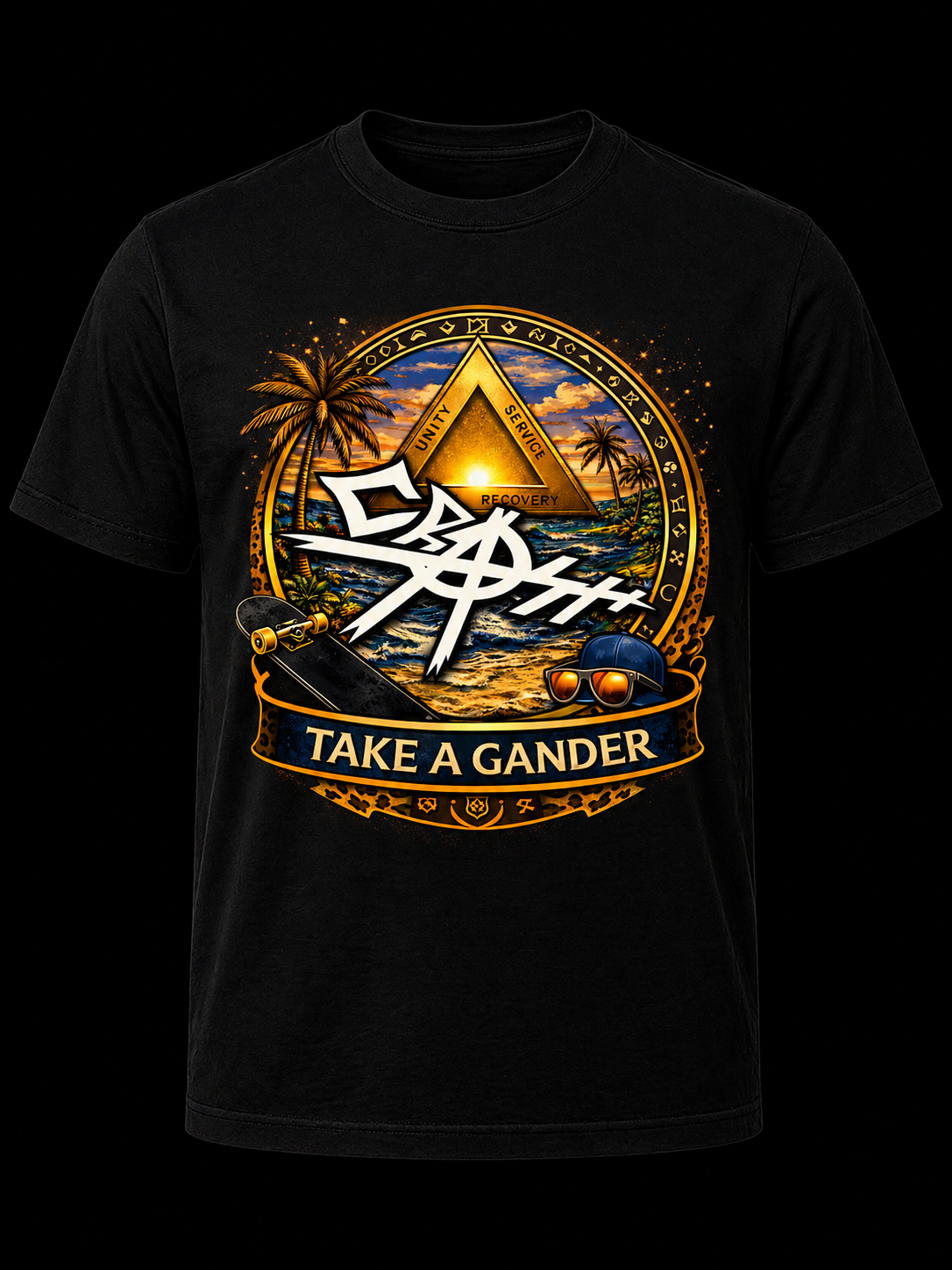 🌴☀️ Crash Customs "Take A Gander" Cali Sunset Tee